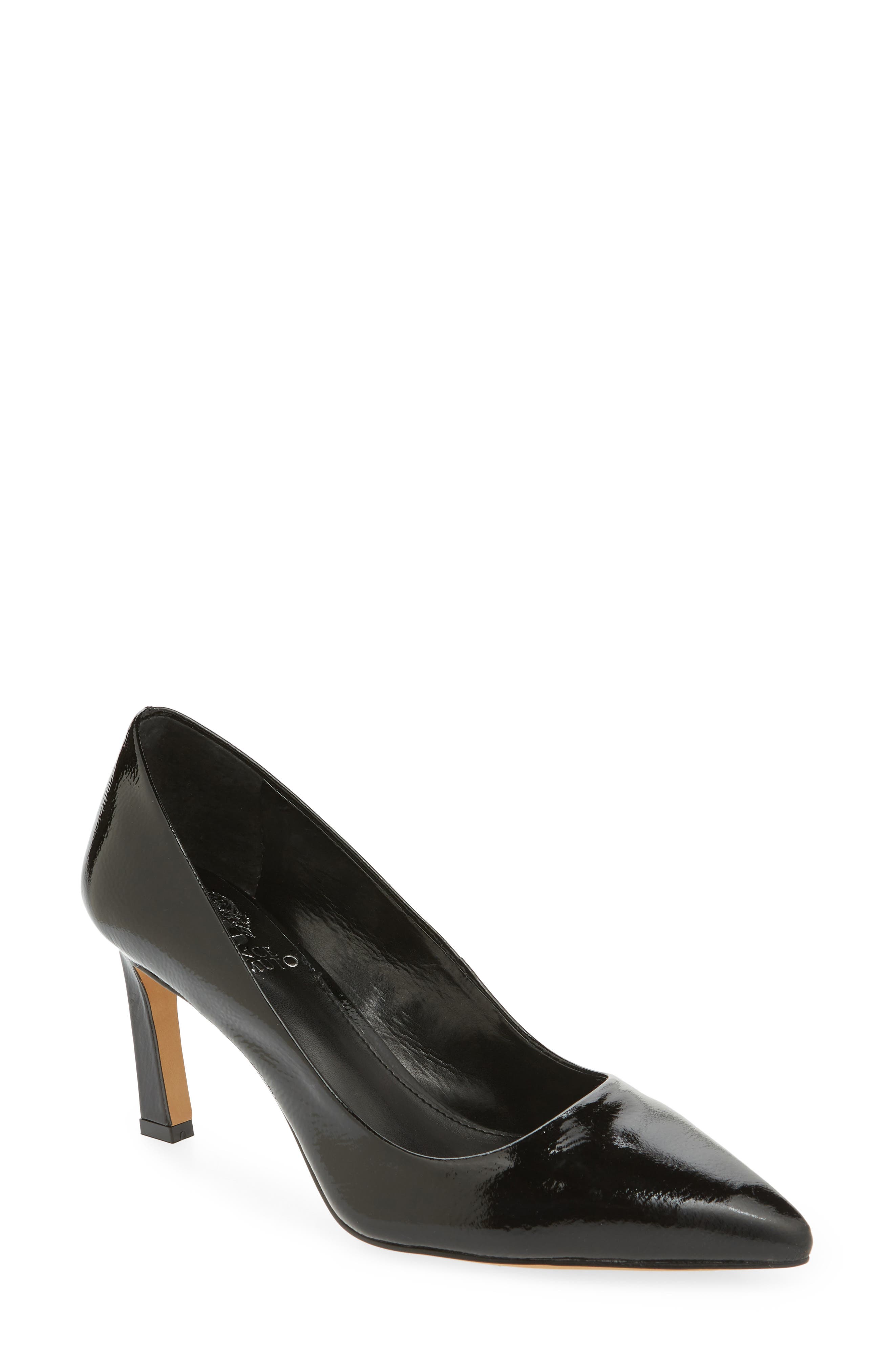 Retsie Pointed Toe Pump, Main, color, BLACK PATENT LEATHER