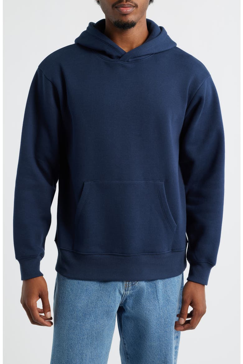 Fleece Hoodie, Main, color, NAVY IRIS