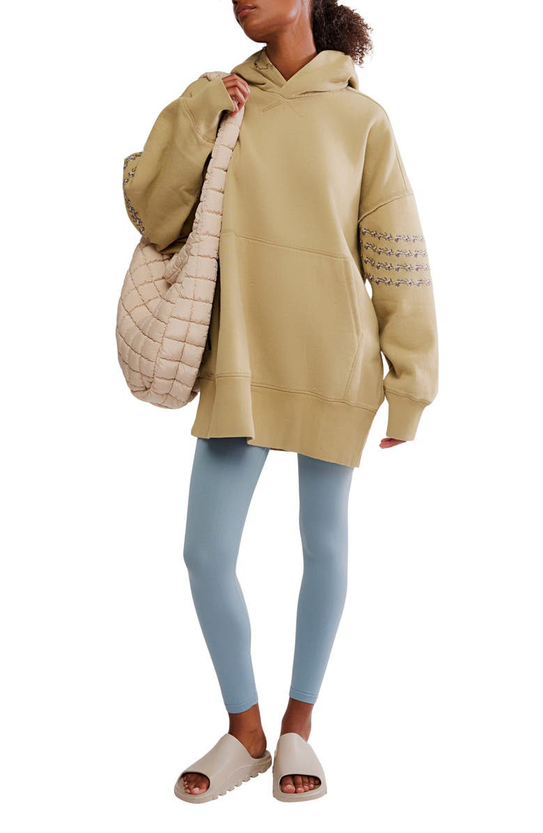 Free People At My Best Embroidered Hoodie, Alternate, color, 