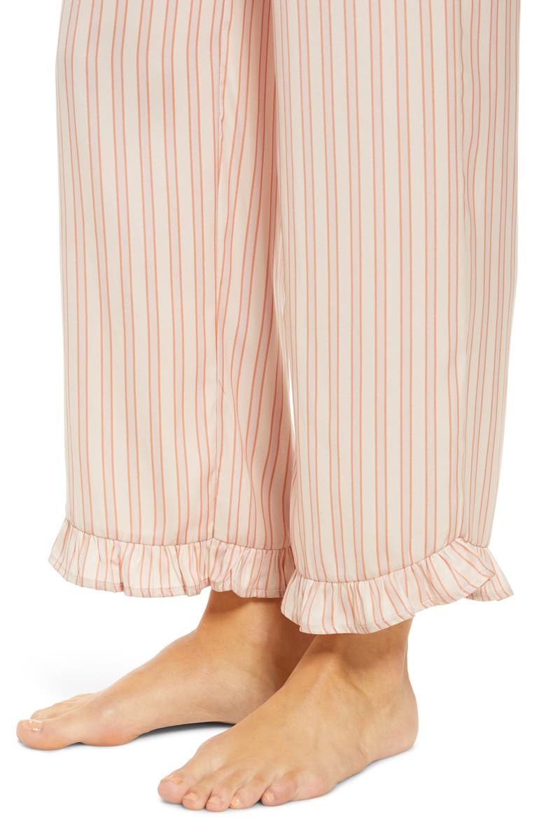 Stripe Crop Pajamas, Alternate, color, TAUPE