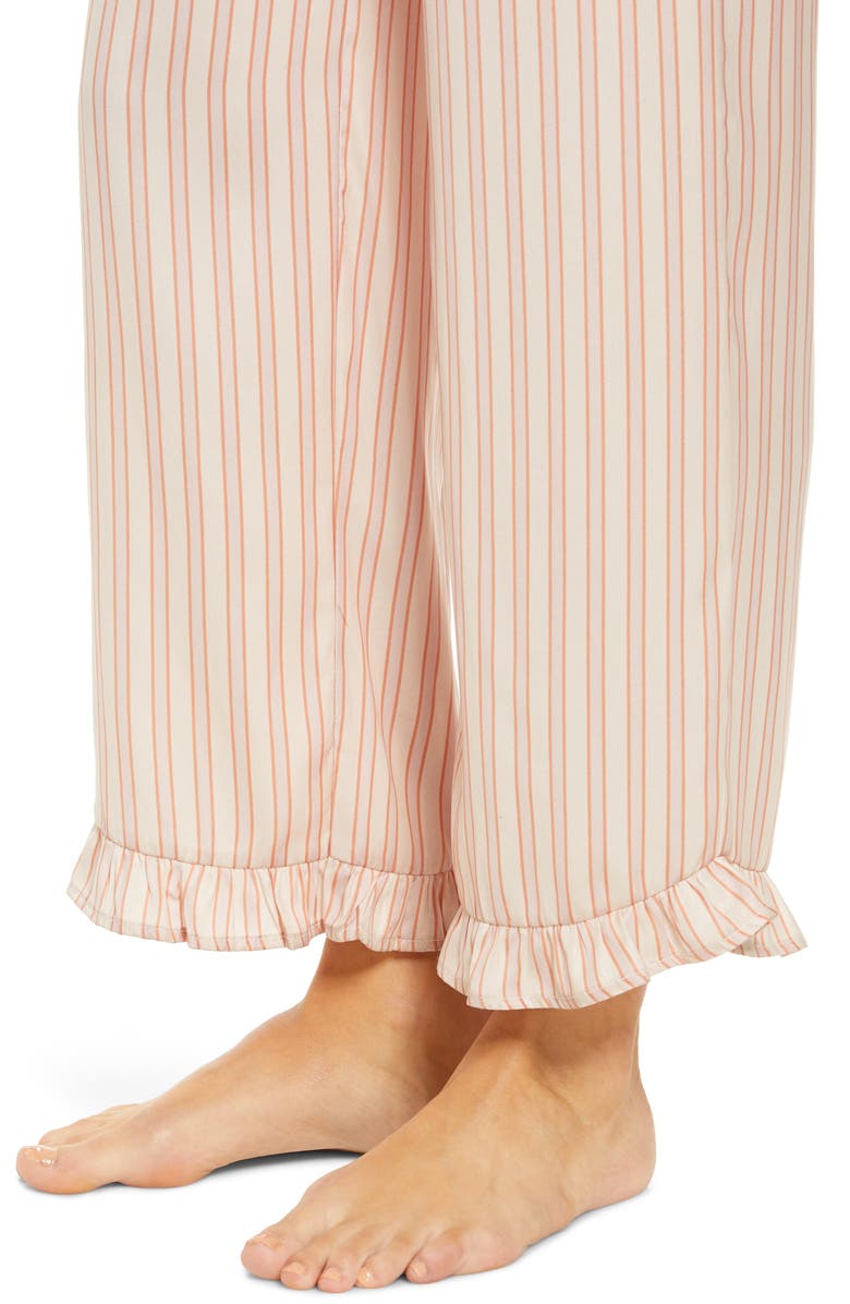 Saltwater Luxe Stripe Crop Pajamas, Alternate, color,