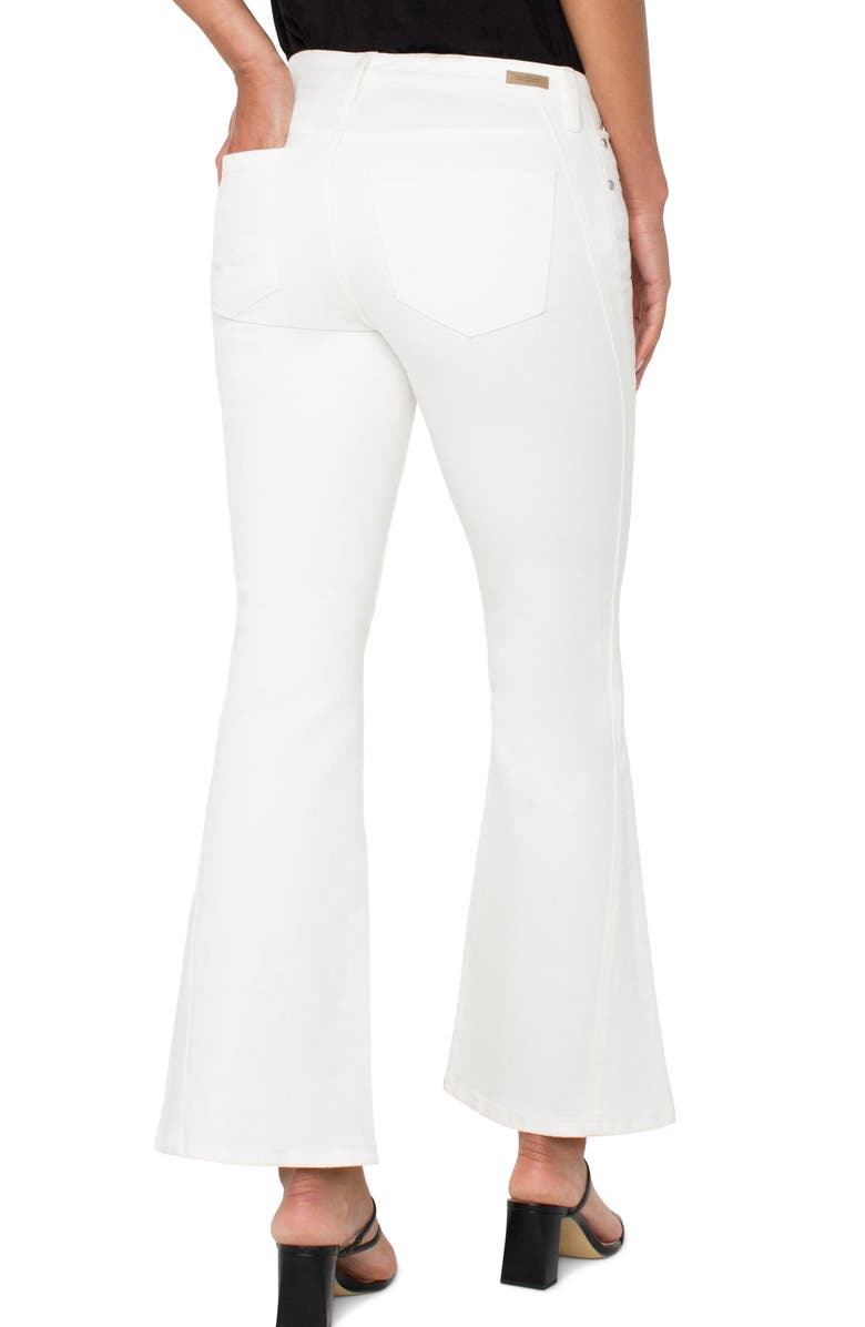 Liverpool Los Angeles Hannah Front Seam Flare Jeans, Alternate, color, Bone White
