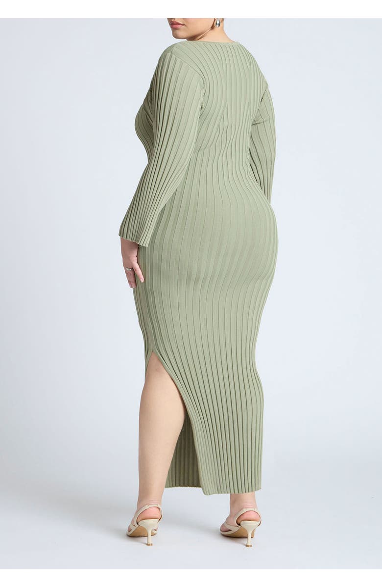 ELOQUII Wide Sleeve Maxi Sweater Dress, Alternate, color, Black Onyx