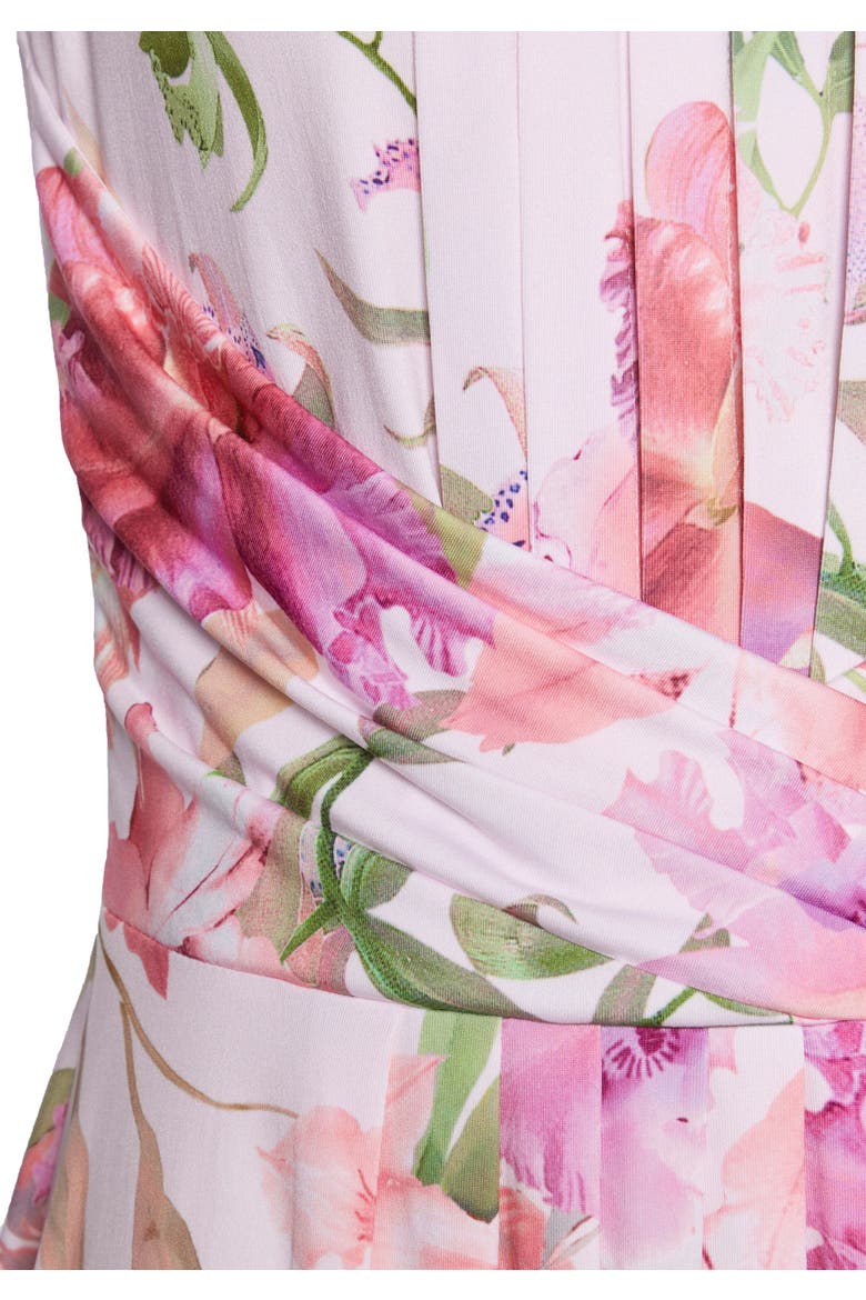 Pleated Floral Dress, Alternate, color, Rose Printed