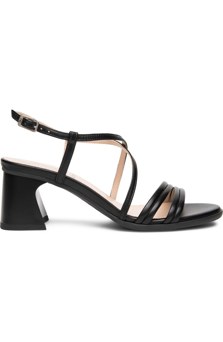 NeroGiardini Strappy Flared Heel Sandal, Alternate, color, Black