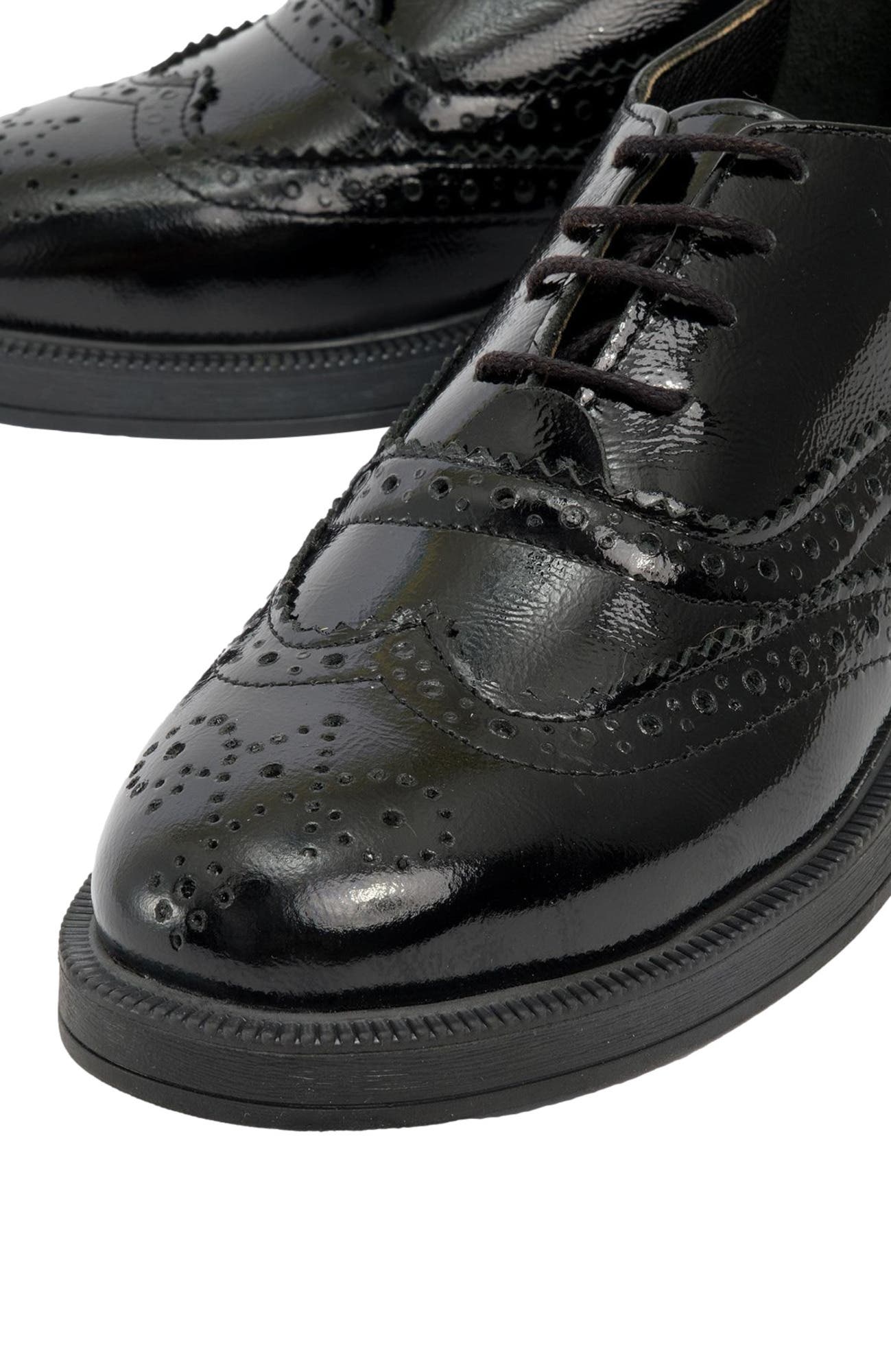 Forever & Always Shoes Avra Leather Oxford, Alternate, color, Black Patent Leather