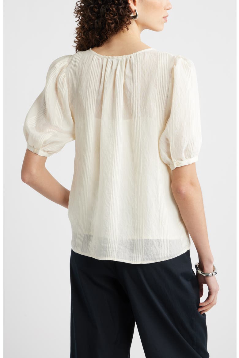 Puff Sleeve Top, Alternate, color, IVORY TOFU DELRAY STRIPE
