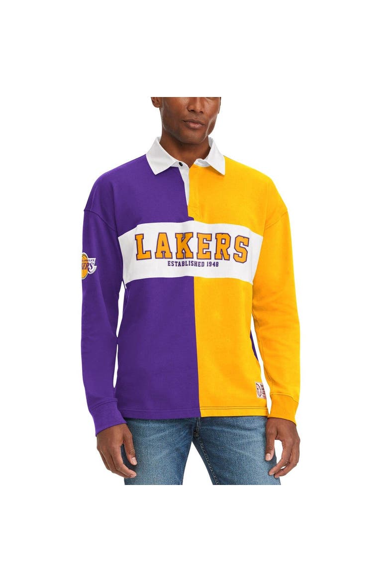 Men's Tommy Jeans Purple/Gold Los Angeles Lakers Ronnie Rugby Long Sleeve T-Shirt, Main, color, Purple