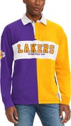 TOMMY JEANS Men's Tommy Jeans Purple/Gold Los Angeles Lakers Ronnie Rugby Long Sleeve T-Shirt