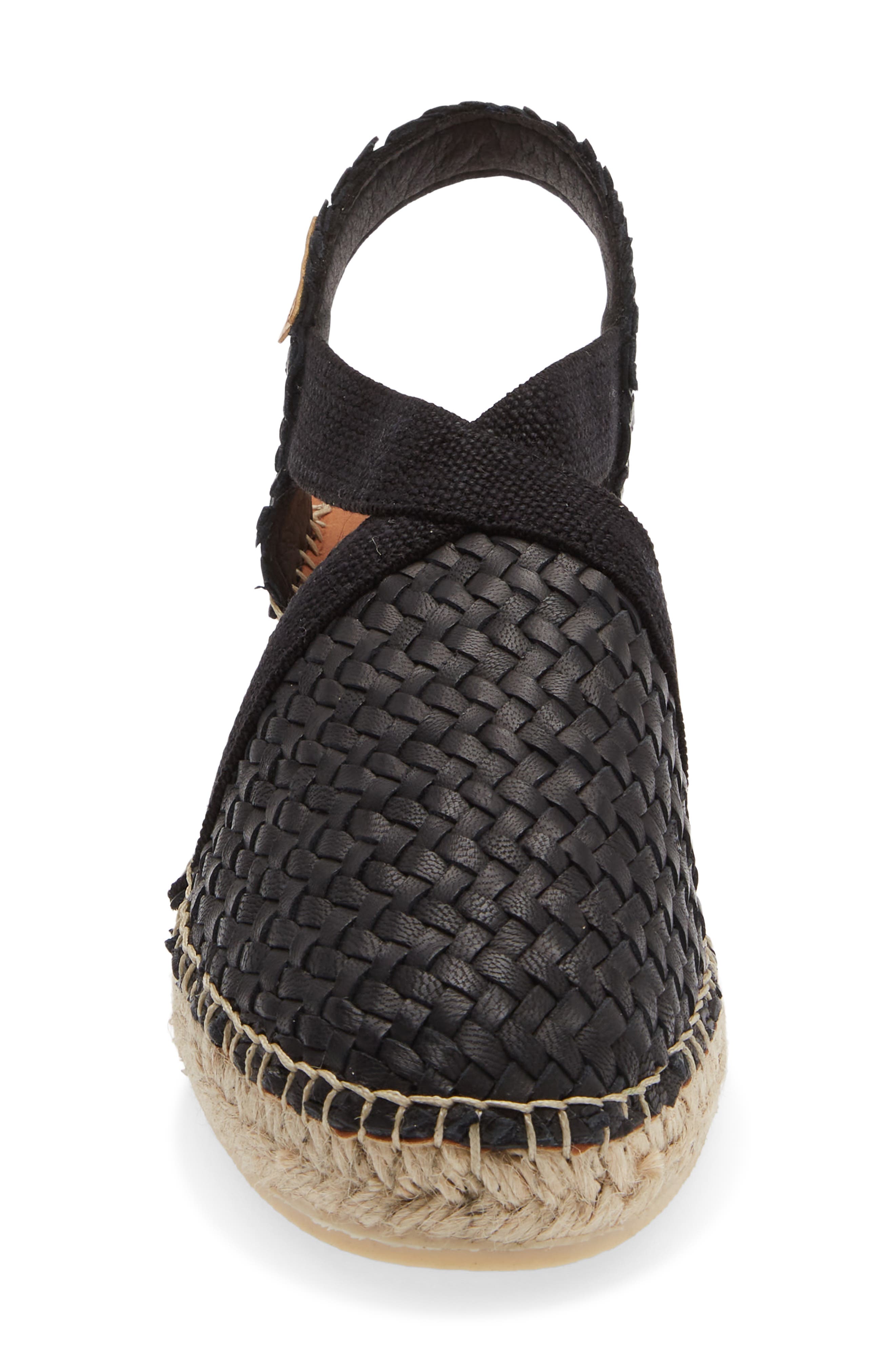 Toni Pons Siracusa Slingback Espadrille Wedge, Alternate, color, Negre