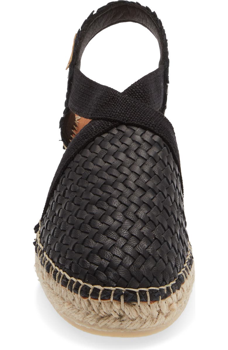 Toni Pons Siracusa Slingback Espadrille Wedge, Alternate, color, Negre