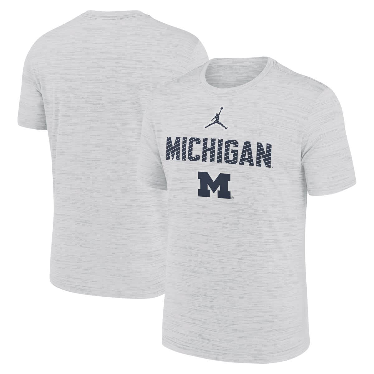 Jordan Brand White Michigan Wolverines Campus Slant Velocity Performance T-shirt