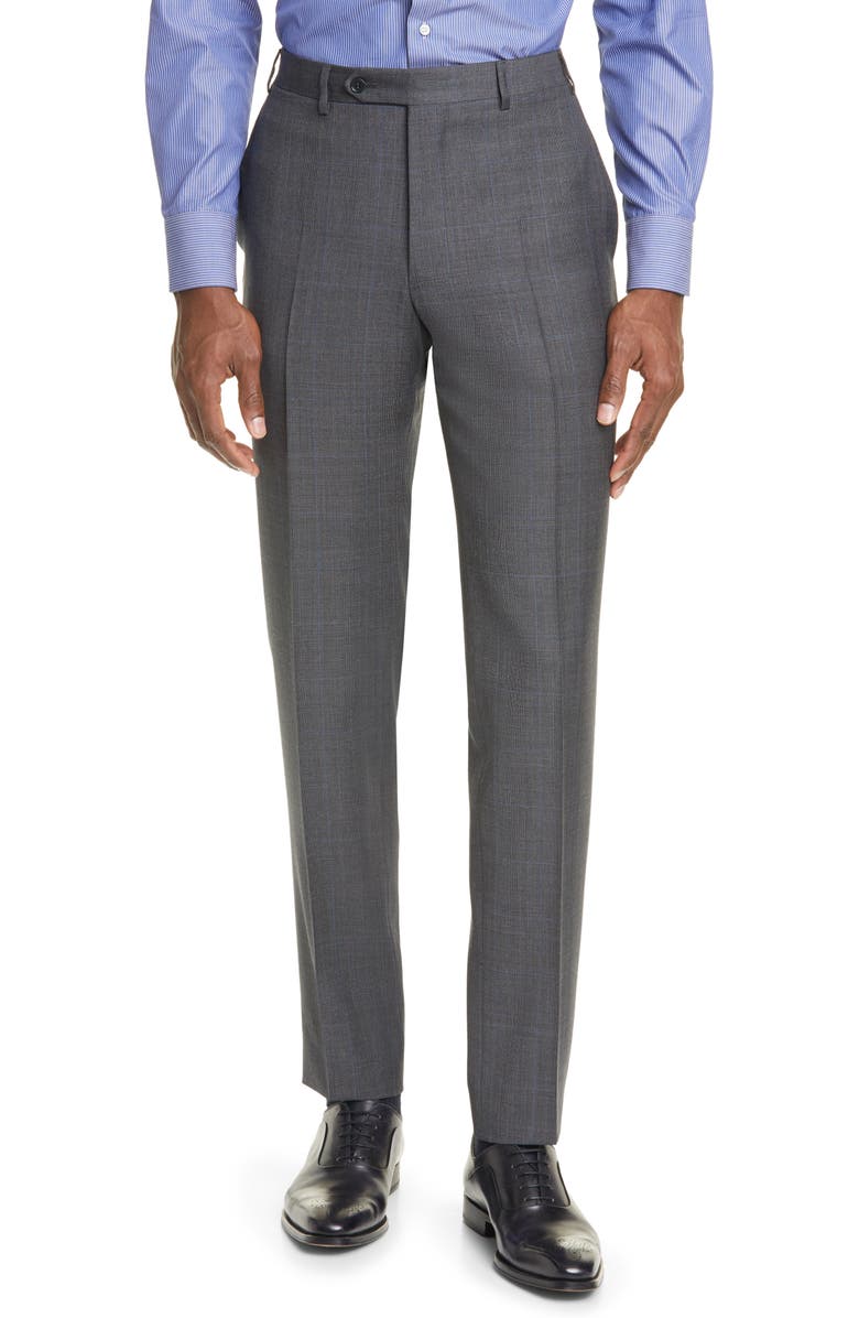 Canali Siena Soft Classic Fit Glen Plaid Wool Suit, Alternate, color, 