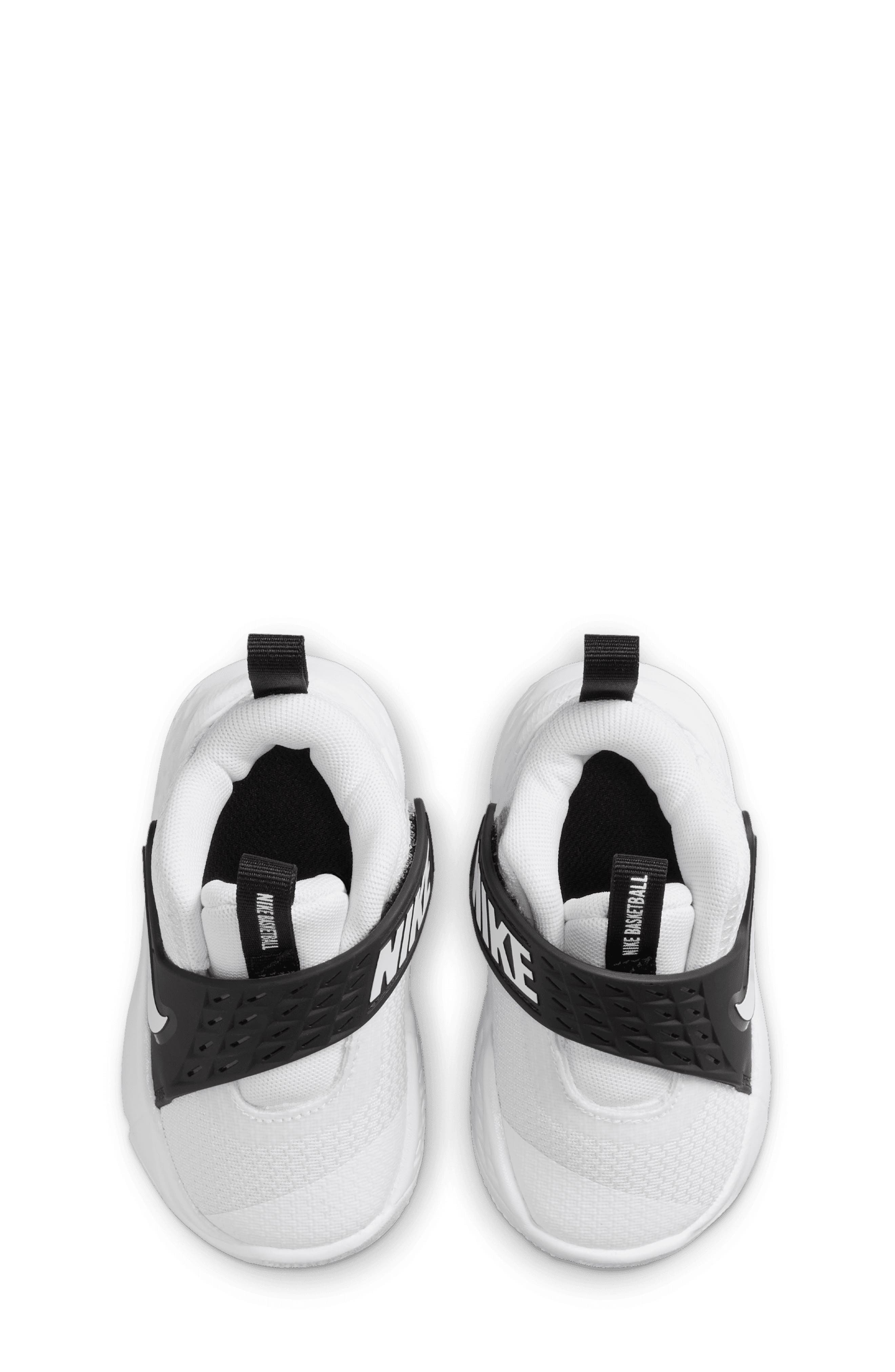 Nike Kids
 Team Hustle D 12 Basketball Sneaker, Alternate, color, 101 White/Black/White
