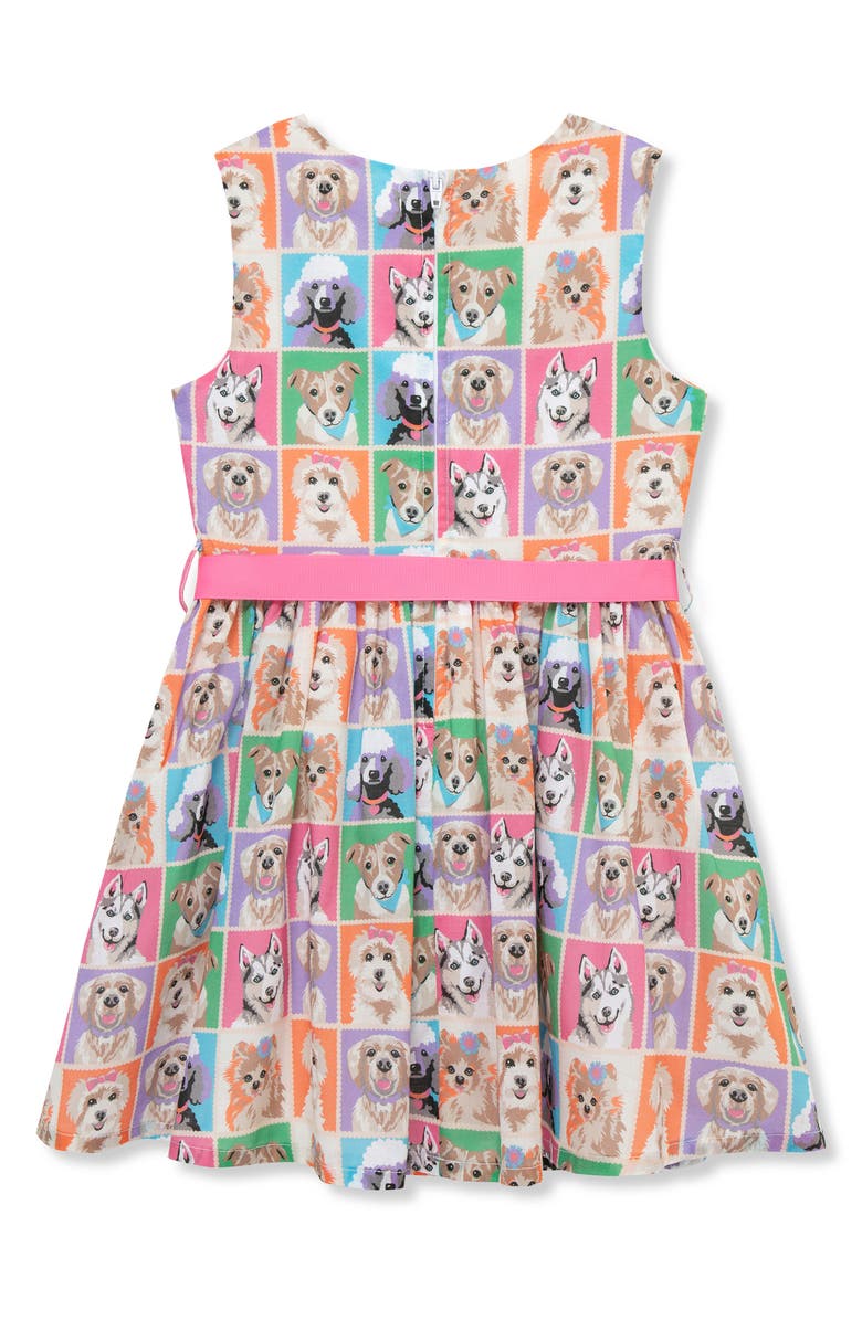 Peek Aren't You Curious Kids' Pup Print Sleeveless Cotton Dress, Alternate, color, Print