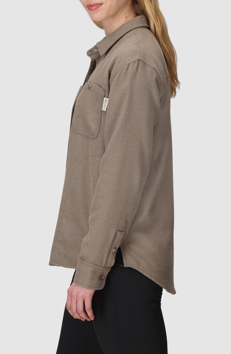 Outdoor Research Feedback Flannel Twill Overshirt, Alternate, color, Sable