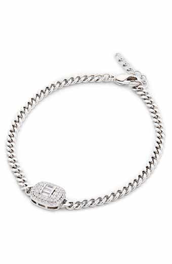 Curb Link Pavé Station Bracelet