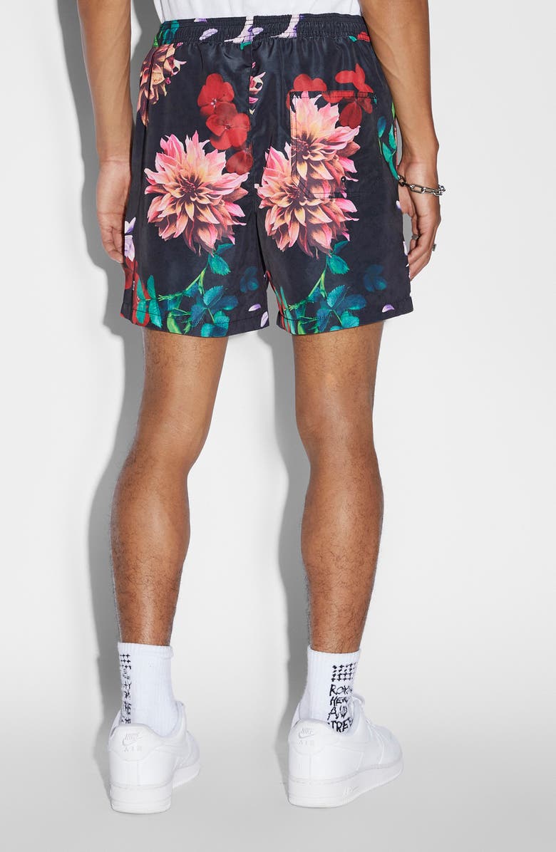 Ksubi Flowa Floral Water Resistant Swim Trunks, Alternate, color,