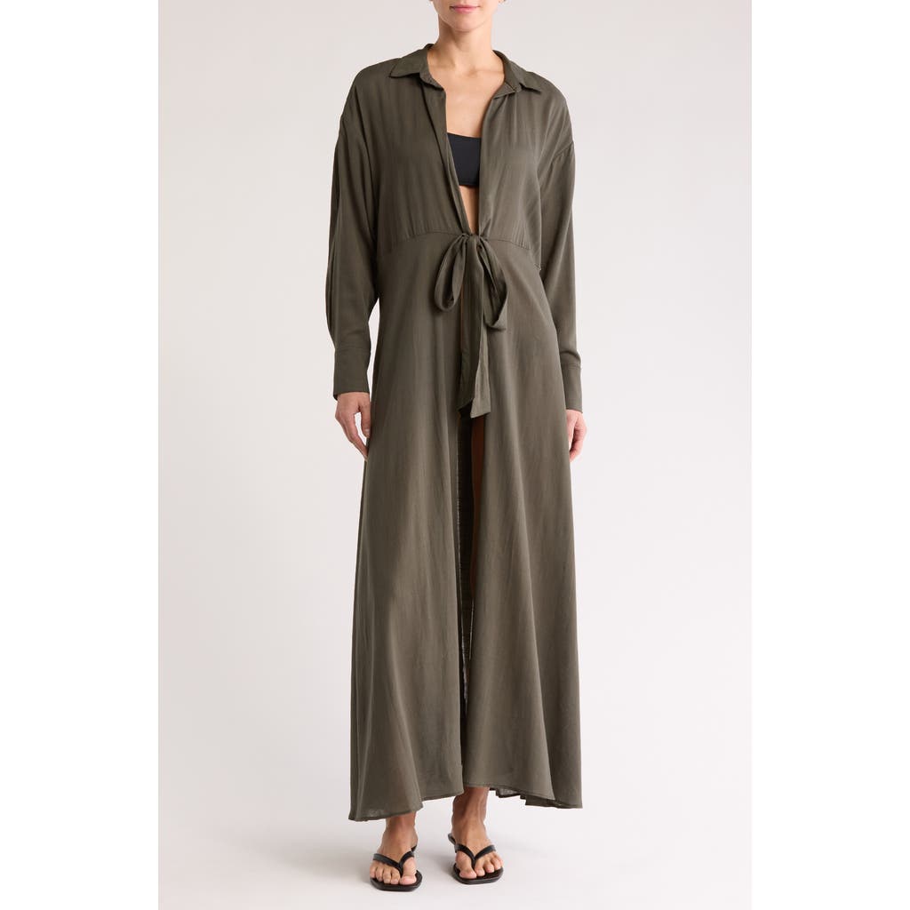BOAMAR BOAMAR ROSALIE LONG SLEEVE COVER-UP MAXI DRESS