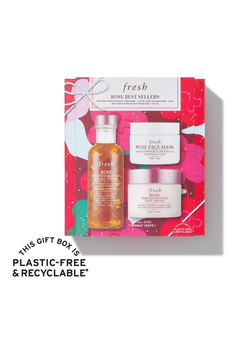 Rose Deep Hydration Skin Care Gift Set USD $96 Value, Alternate, color, NO COLOR