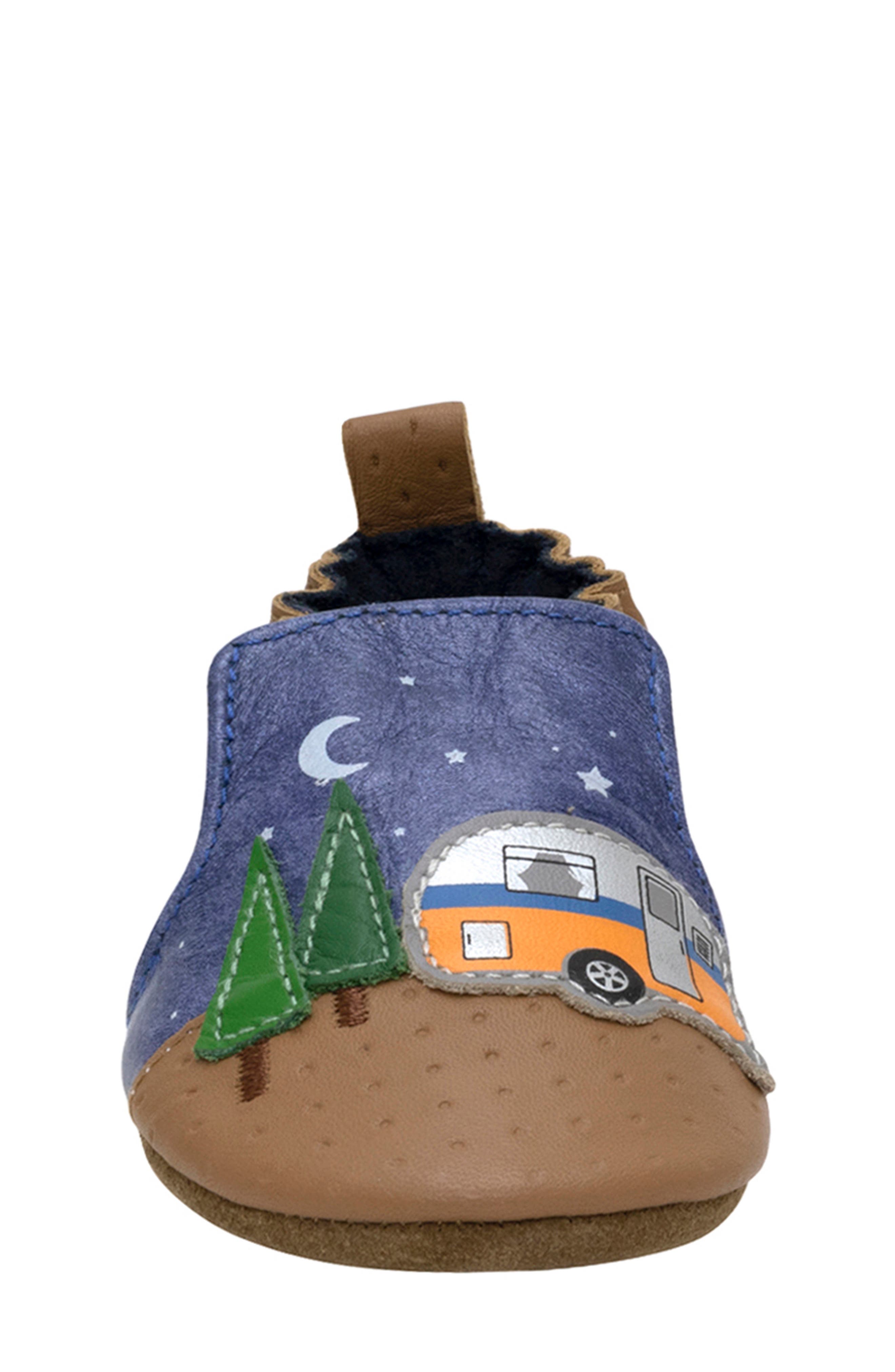 Robeez<sup>®</sup> Under the Stars Crib Shoe, Alternate, color, Dark Blue