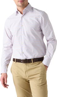 Robert Talbott Madison Check Light Weight Poplin Shirt in Contemporary fit