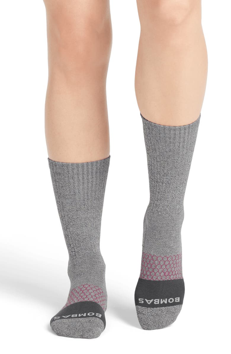 Bombas Toe Block Crew Socks, Alternate, color, 
