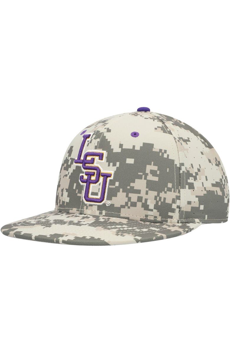 Nike Men's Nike Camo LSU Tigers Aero True Baseball Performance Fitted Hat, Main, color, 