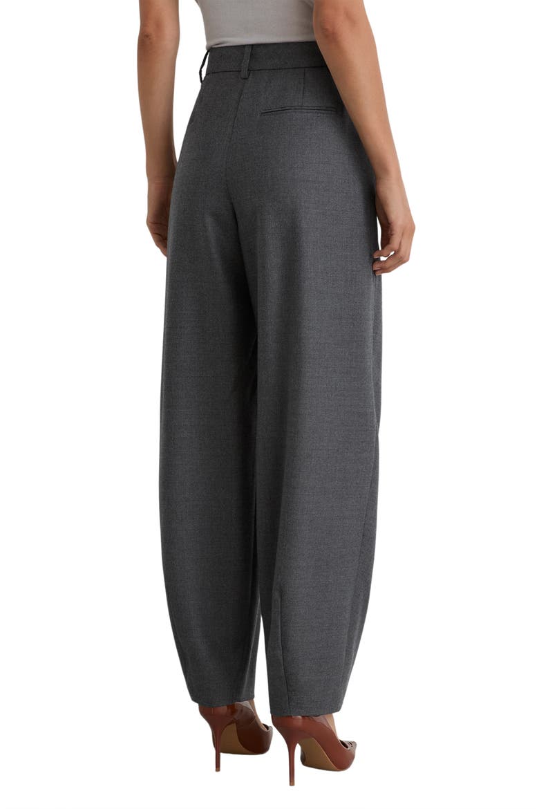 Aries Pleated Barrel Leg Wool Blend Pants, Alternate, color, GREY
