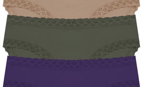 Natori Bliss 3-pack Cotton Blend Briefs In Multi