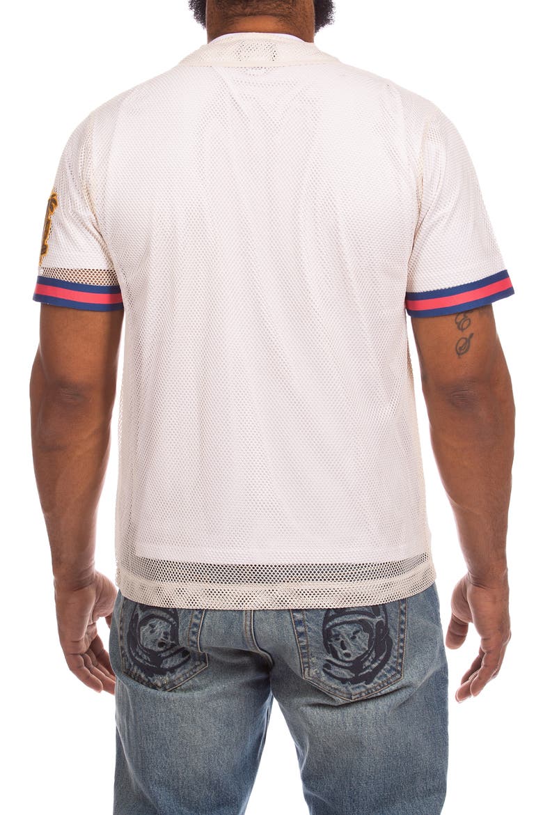 BB Dugout Mesh Button-Up Jersey, Alternate, color, GARDENIA