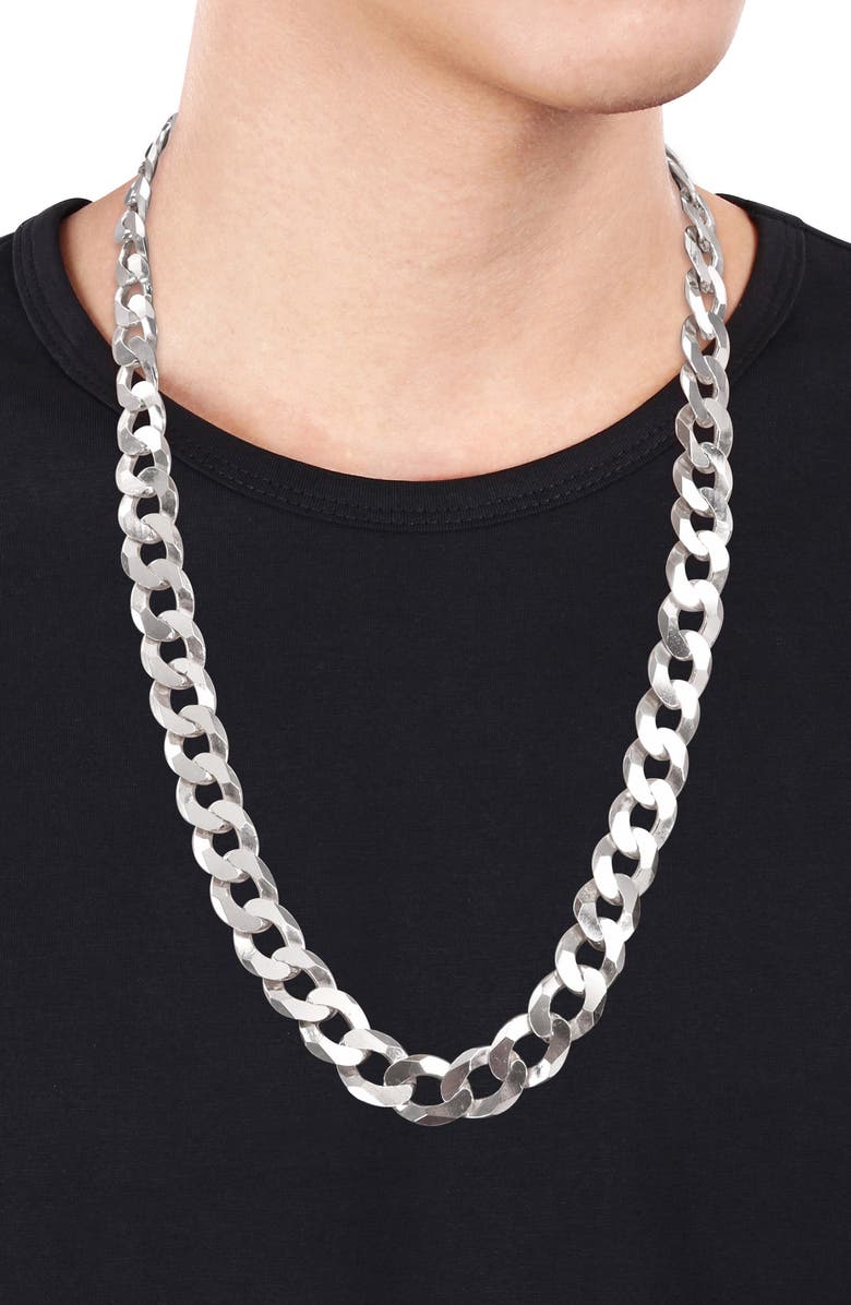 DELMAR Sterling Silver Curb Link Chain Necklace, Alternate, color, 