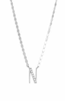 LANA 14K Gold Diamond Initial Pendant Necklace