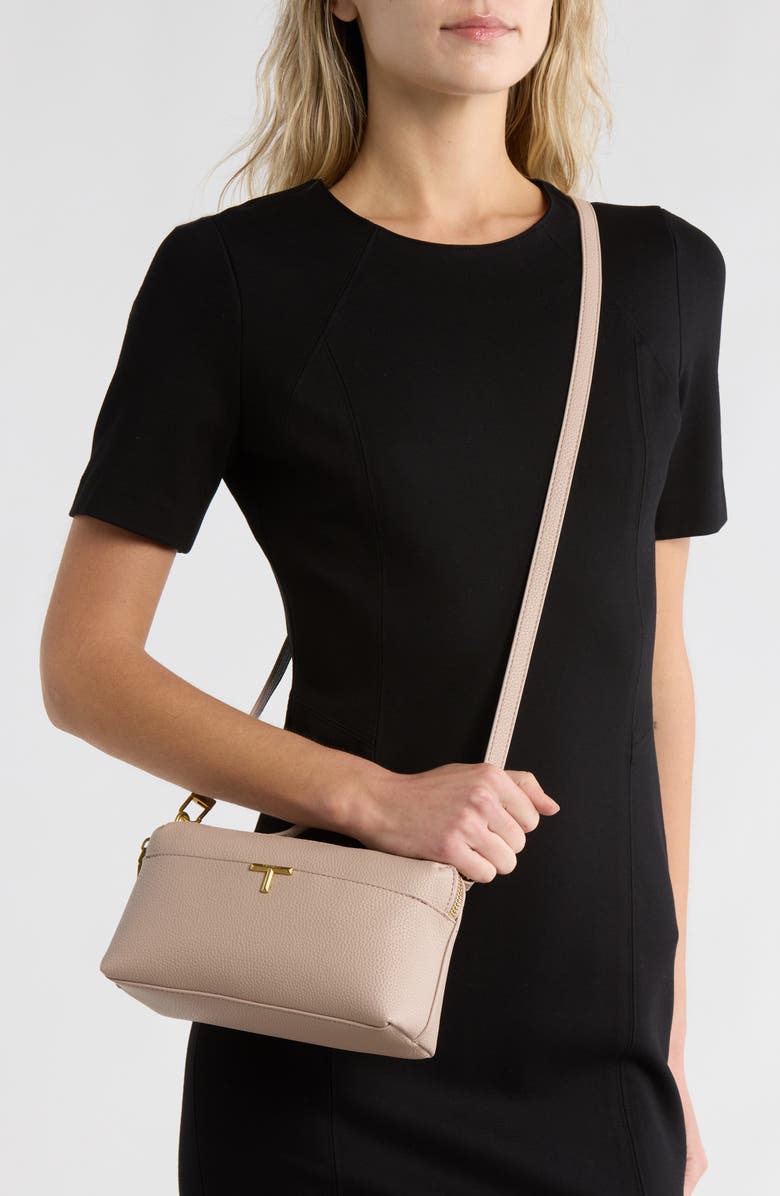 Tahari Top Handle Crossbody Wallet, Alternate, color, Taupe