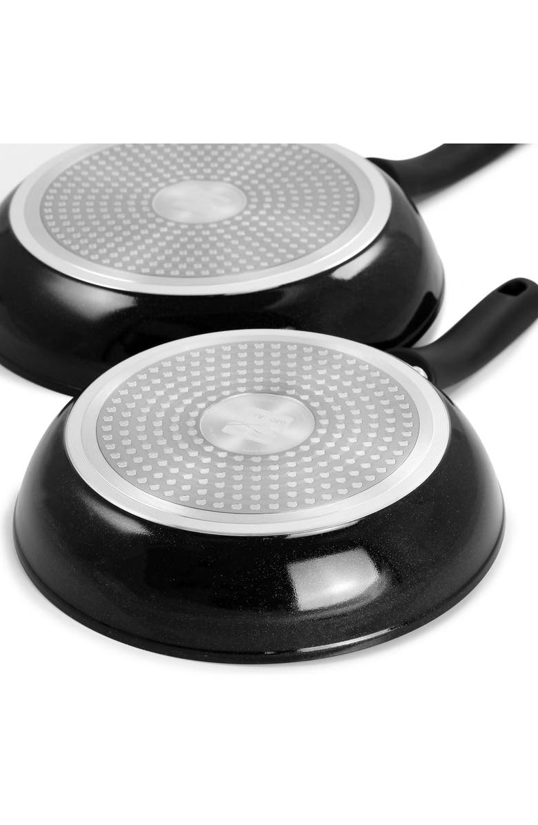 Kenmore 12 Piece Ceramic Coated Aluminum Cookware Set, Alternate, color, Black