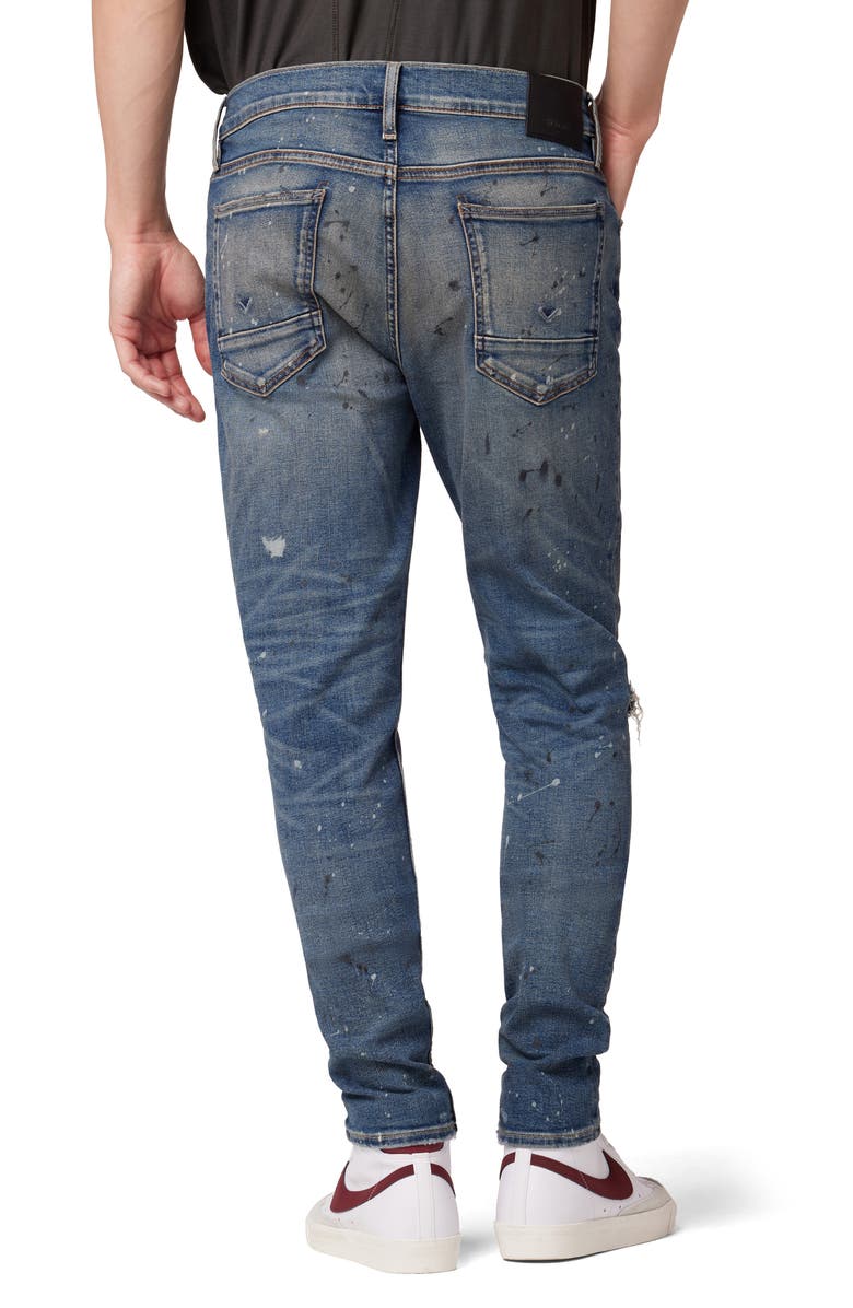 Hudson Jeans Zack Paint Splatter Skinny Jeans, Alternate, color, 