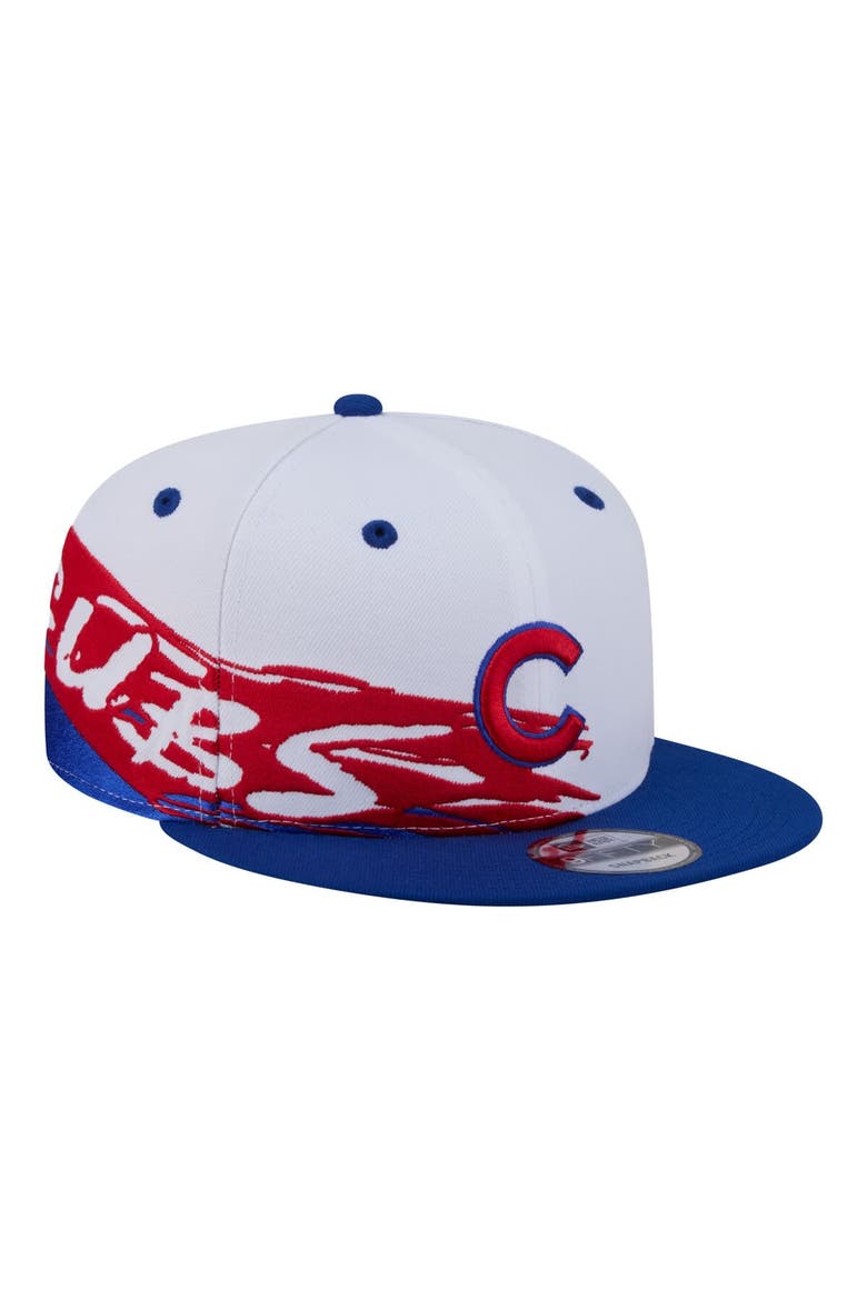 Men's New Era White/Royal Chicago Cubs 9FIFTY Snapback Hat, Main, color, White