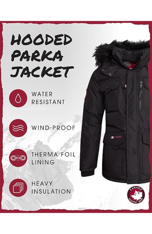 Canada Weather Gear Boys' Heavyweight Winter Coat In Black