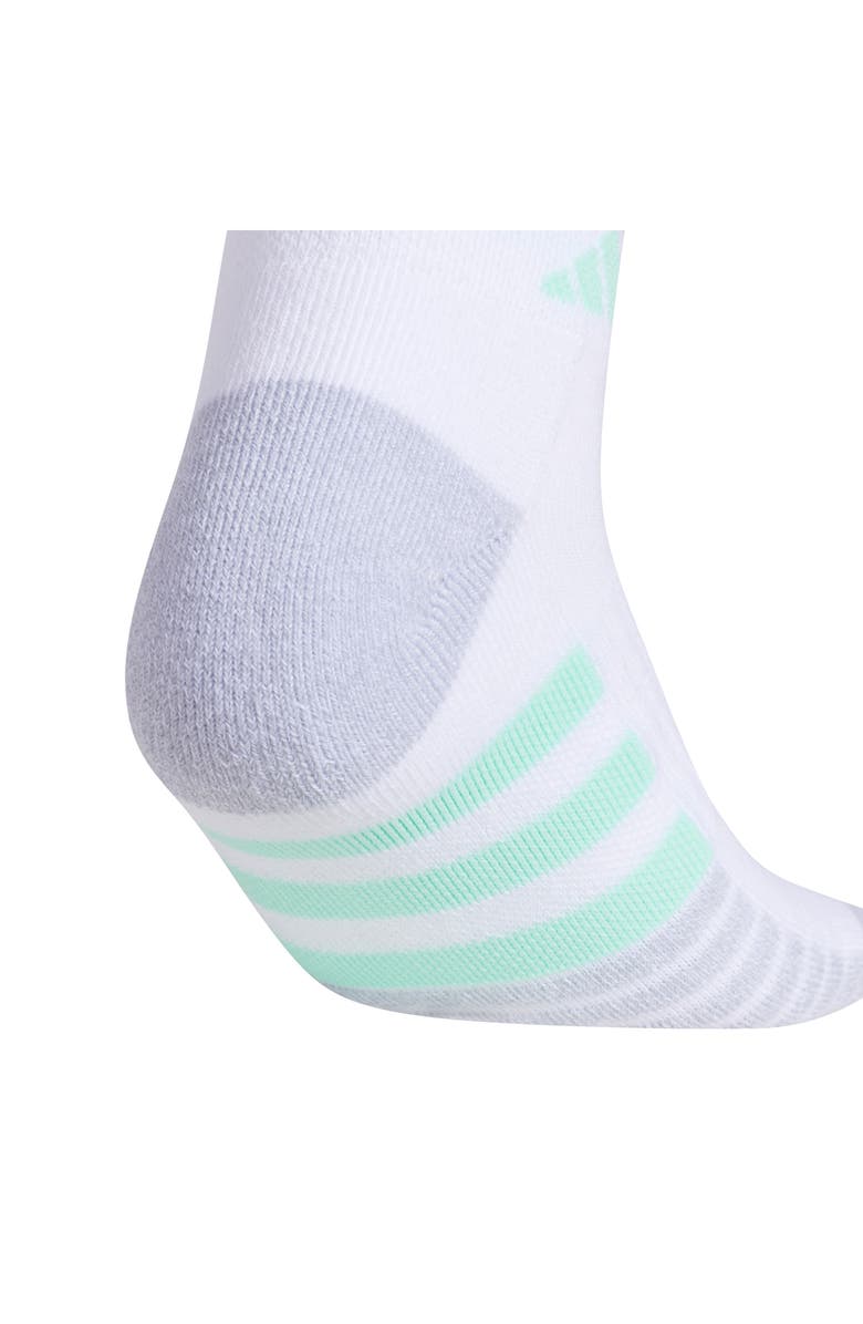 adidas 3-Pack Cushioned 3.0 Ankle Socks, Alternate, color, White/ Mint/ Fuchsia Pink