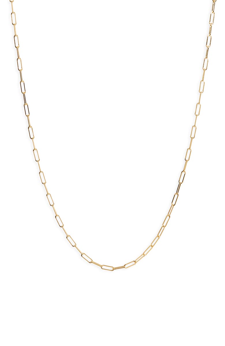 EF Collection Mini Lola Chain Necklace, Main, color, 14K Yellow Gold
