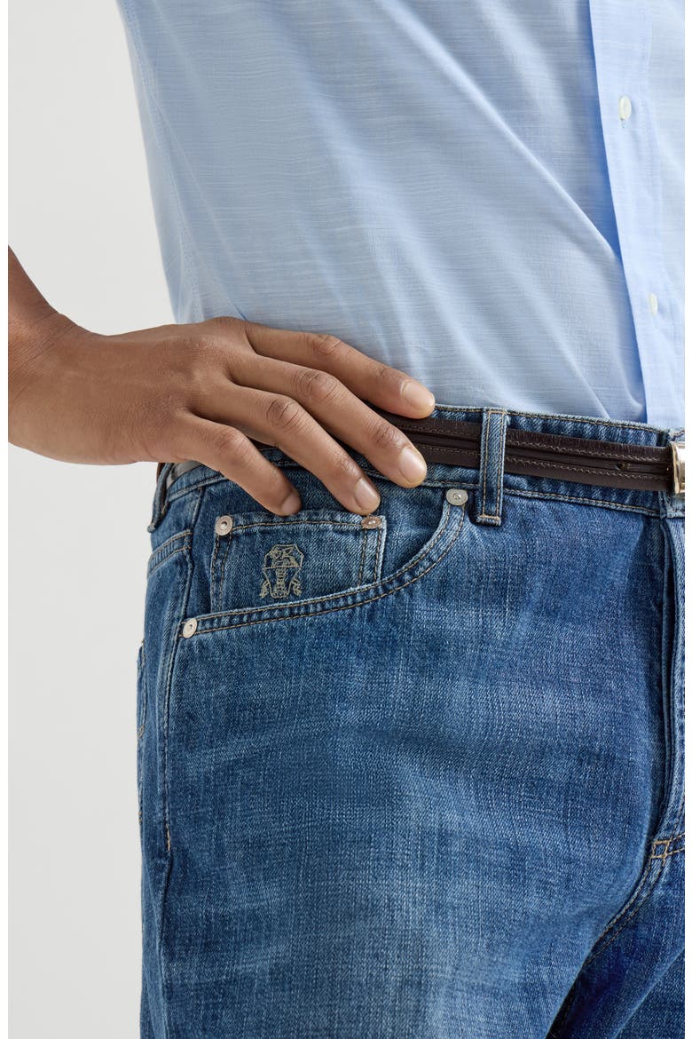 Lightweight denim trousers, Alternate, color, Medium Denim