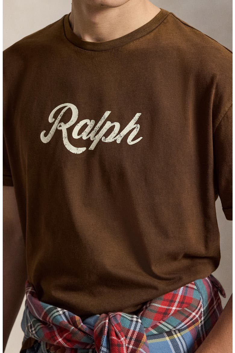 Ralph Script Graphic T-Shirt, Alternate, color, BROWN