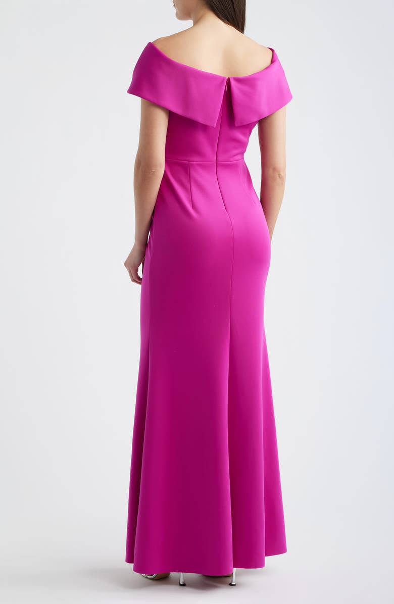Eliza J Pleated Off the Shoulder Mermaid Gown, Alternate, color, 