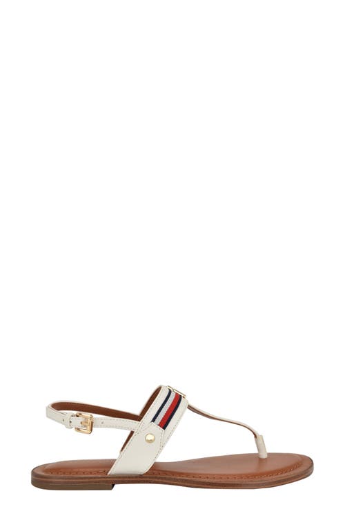 Tommy Hilfiger Gabry T-strap Sandal In White