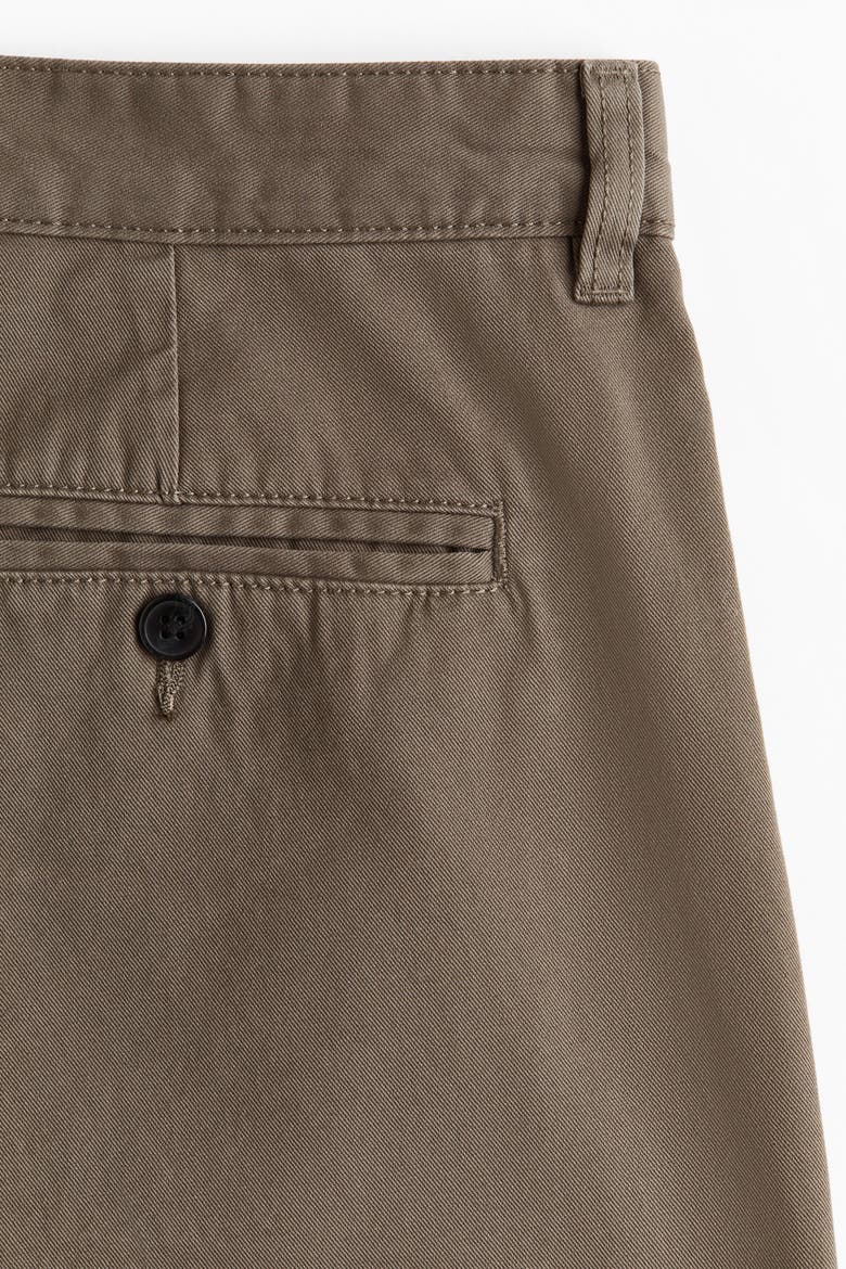 Relaxed Fit Cotton Twill Chinos, Alternate, color, Dark khaki green