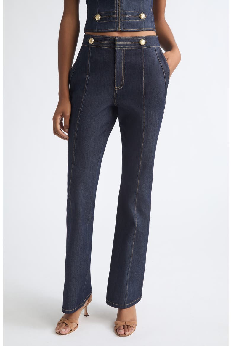 Abbot High Waist Bootcut Jeans, Main, color, INDIGO