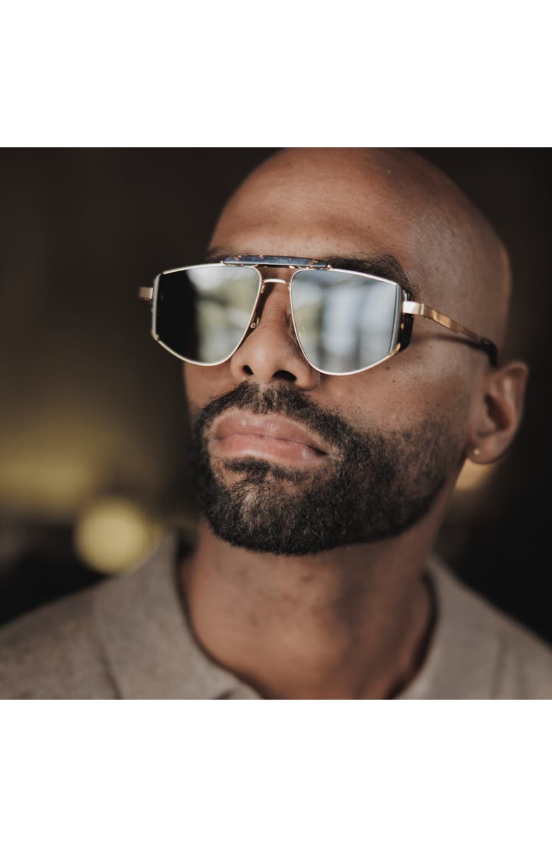 Taxxon Eyewear Five-O Sunglasses with Havana Frame, Alternate, color, Green