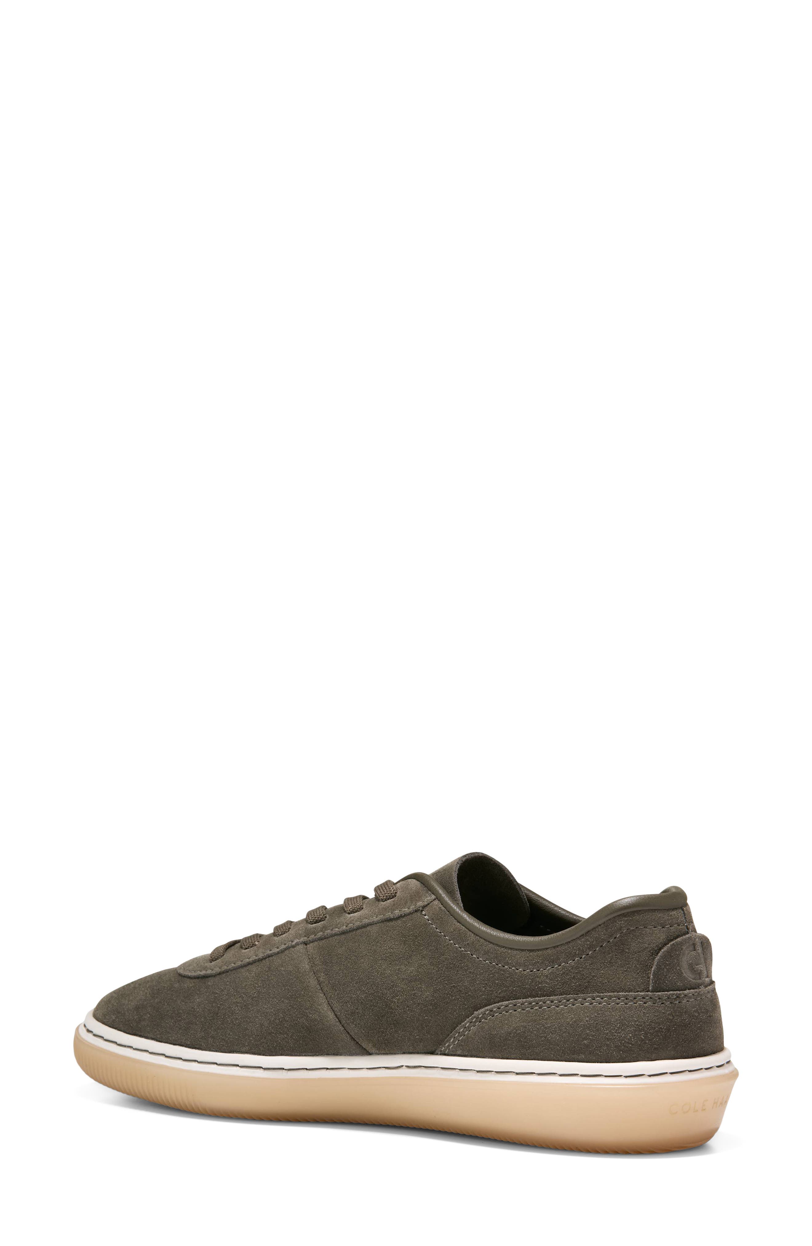 GrandPro Packwell Leather Sneaker, Alternate, color, DEEP OLIVE SUEDE / NATURAL GUM