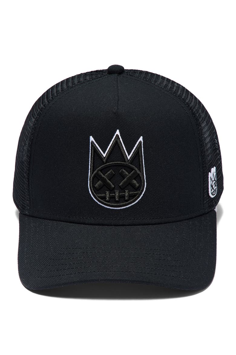 Shimuchan Logo Trucker Hat, Alternate, color, BLACK