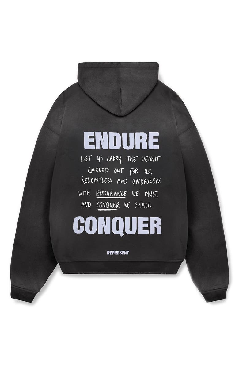 Represent Atlas Cotton Hoodie, Alternate, color, Stained Black